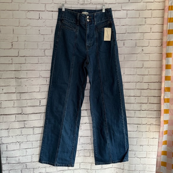 Universal Thread Dark Blue Flare & Wide Leg Jeans - Picture 1 of 8